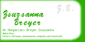 zsuzsanna breyer business card